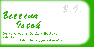 bettina istok business card